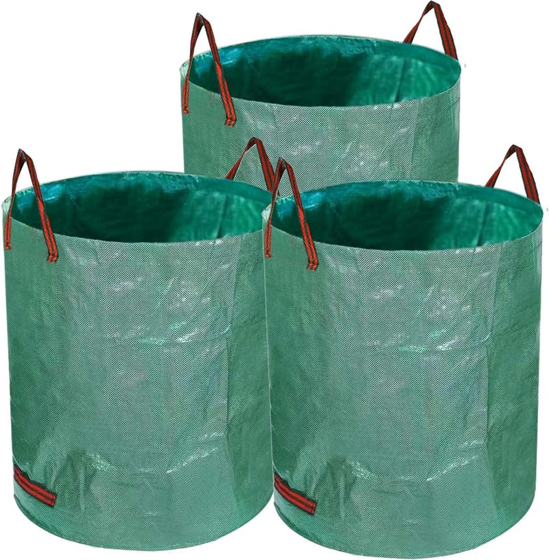 MTRSOCHO 72 Gallon Garden Waste Bag, Reusable Leaf Bag Yard Waste Bag 3 Pack Lawn Yard Bag with Reinforced Handles for Loading Garden Leaves and Trash - Image 1